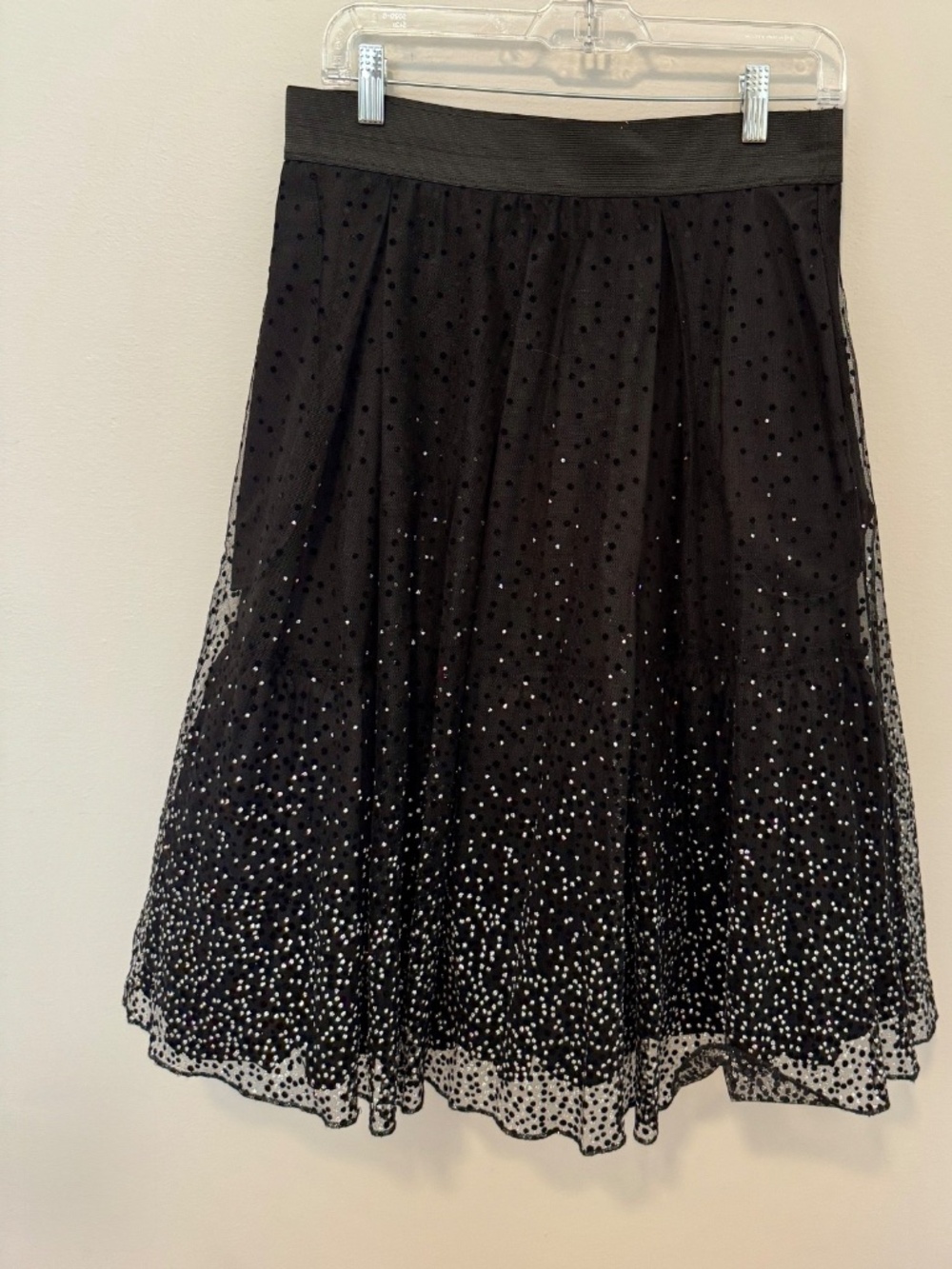 Ronni Nicole Women’s Size 10 Skirt Black Tulle Sparkle Whimsy Formal Party